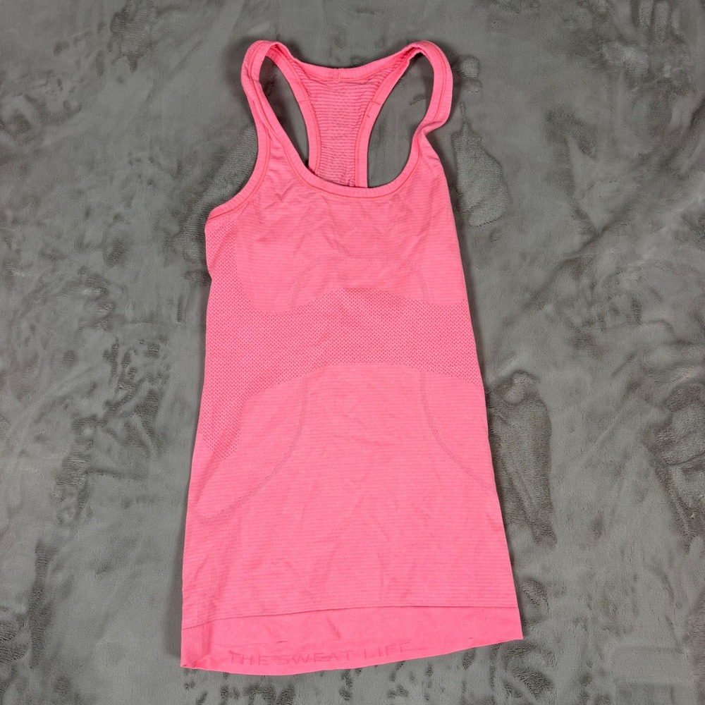 Lululemon Swiftly Tech Racerback Tank Top 2.0 Pink Size 2 Running Gym Workout